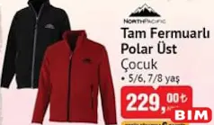 NORTHPACİFİC TAM FERMUARLI ÇOCUK POLAR ÜST